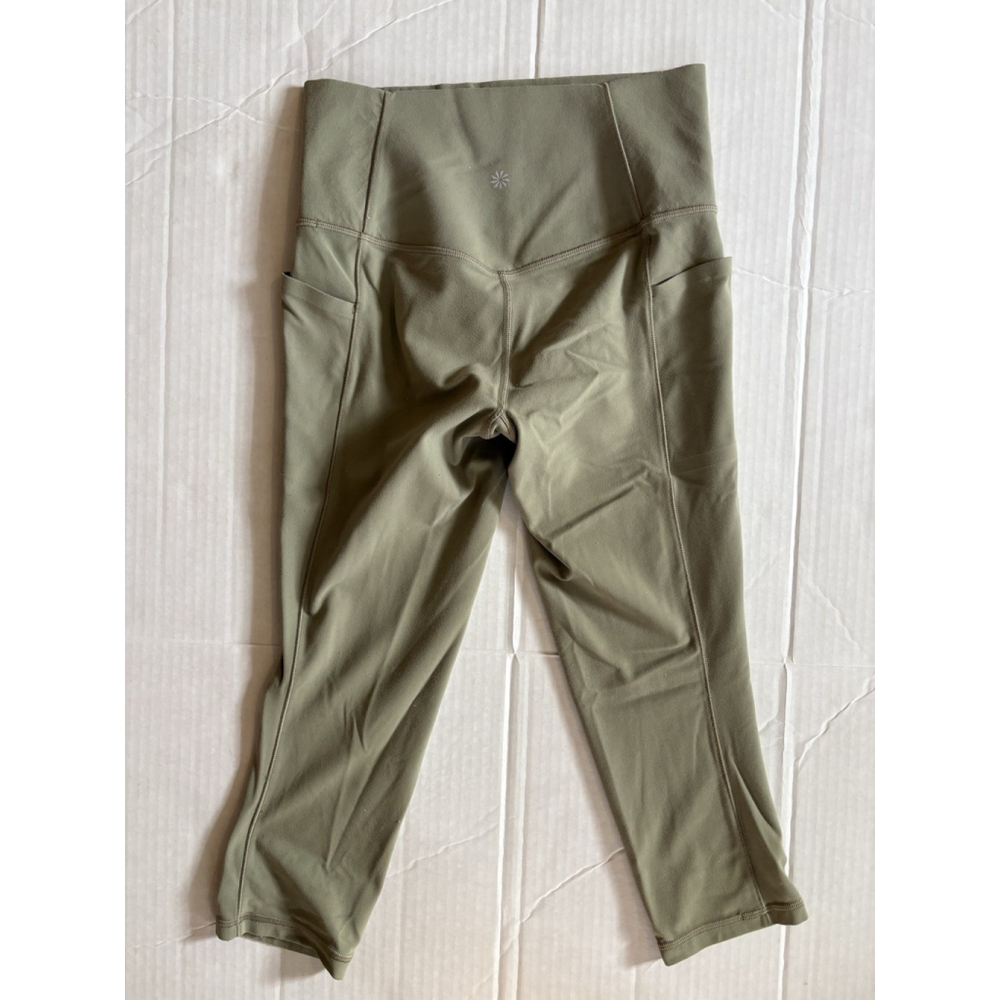 Athleta Salutation Stash Pocket II Capri Legging Light Green Size Small - Picture 5 of 6